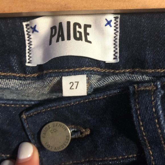 Paige Skyline Skinny dark blue wash Size 27 - Picture 5 of 6